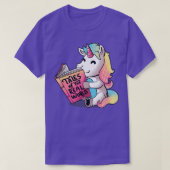 世界ユニコーン実在の物語おもしろい Tシャツ (デザイン正面)