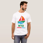 世界ユースデー2023年スケッチインスパイアJMJ WYD Tシャツ (正面フル)