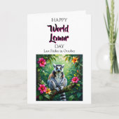 世界レムールデー ハッピーレムールデー|10月の最終金曜日 カード (正面)