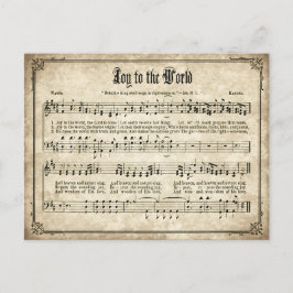 世界ヴィンテージクリスマスキャロル葉書への喜び シーズンポストカード