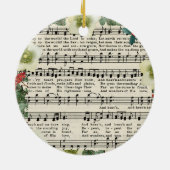 世界ヴィンテージクリスマスシート音楽への喜び セラミックオーナメント (裏面)