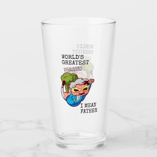 世界一おもしろいのファーターとは父のこと タンブラーグラス (正面)