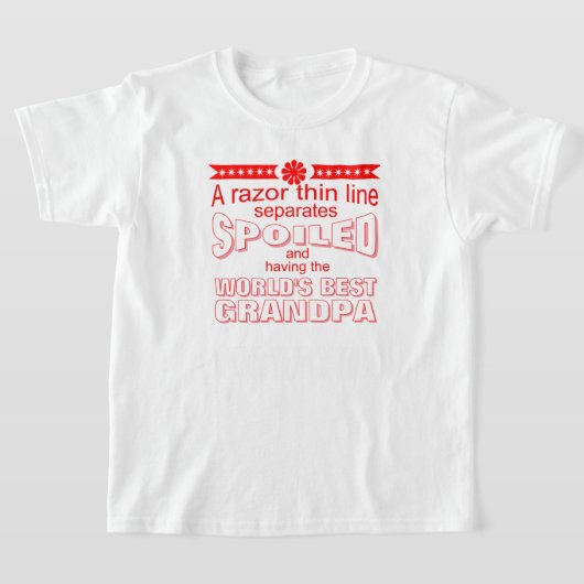世界一かわいいいじわるじいじ Tシャツ (レイダウン)