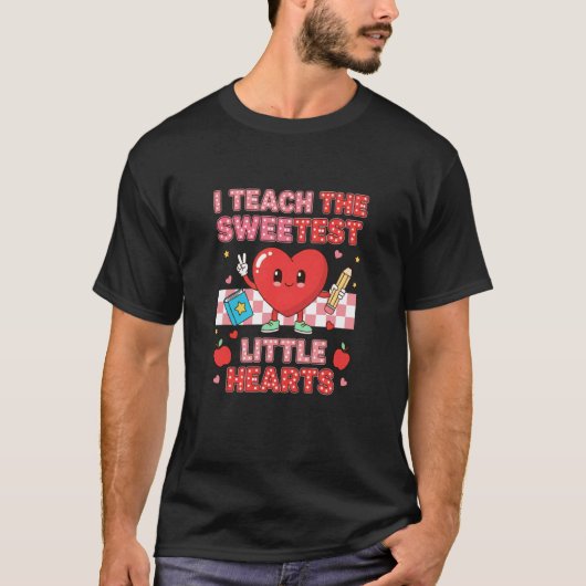 世界一かわいいハートを教える教師 Valenti Tシャツ (正面)