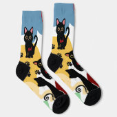 世界一かわいい黒猫ソックス - 黒猫グッズ ソックス (右)