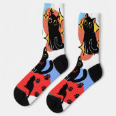 世界一かわいい黒猫ソックス - 黒猫グッズ ソックス (左)