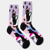 世界一かわいい黒猫ソックス - 黒猫グッズ ソックス (右)
