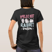 世界一のうさぎのママ 冗談 ウサギ愛好家ギフトTシャツ Tシャツ (裏面)