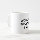 「世界一のうそつき」マグカップ コーヒーマグカップ (正面左)