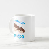 世界一のおじいちゃんかわいいモンキーマグ コーヒーマグカップ (正面左)