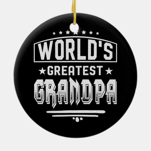 世界一のおじいちゃんの父の日 セラミックオーナメント (裏面)