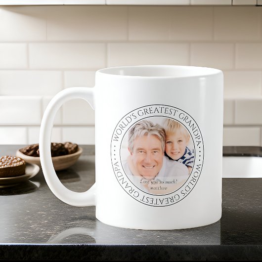 世界一のおじいちゃんモダンのクラシック写真 コーヒーマグカップ