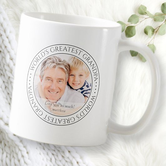 世界一のおじいちゃんモダンのクラシック写真 コーヒーマグカップ