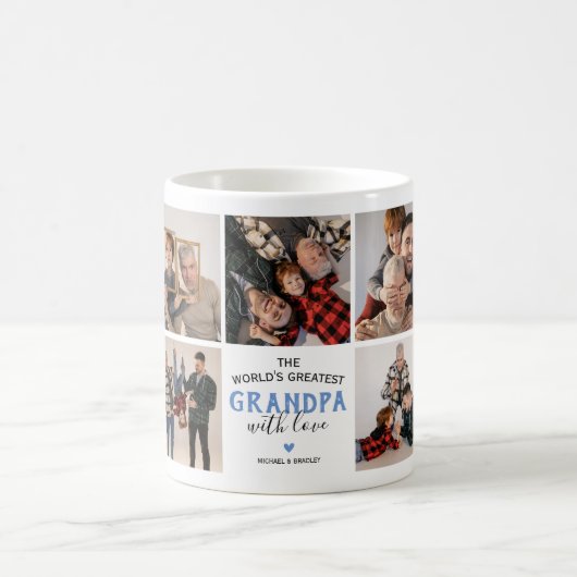 世界一のおじいちゃん父の日の写真 コーヒーマグカップ (中央)