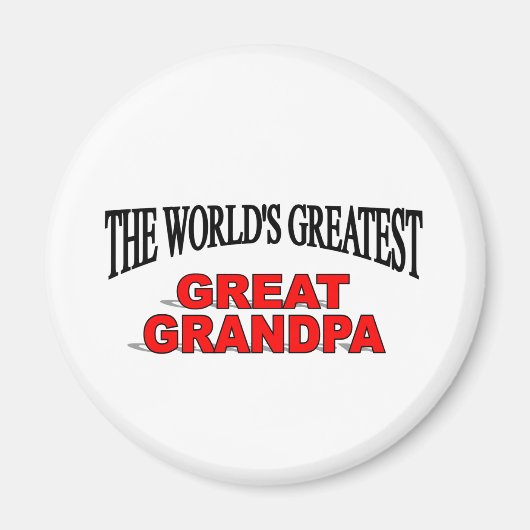 世界一のおじいちゃん素晴らし マグネット (正面)
