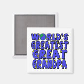 世界一のおじいちゃん素晴らし マグネット (正面/裏面)