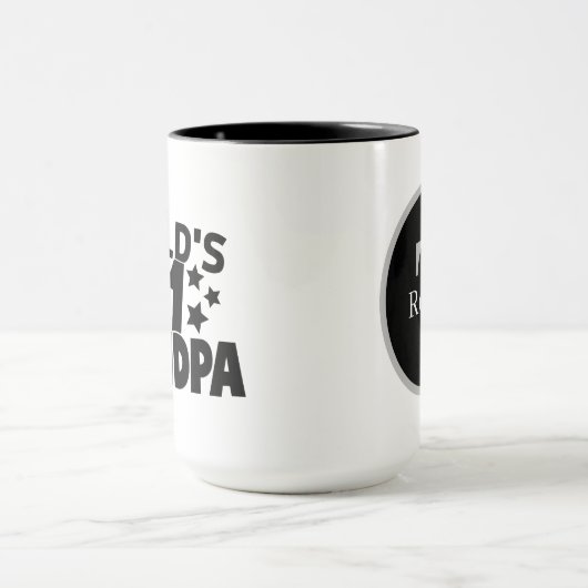 世界一のおじいちゃん言葉アート マグカップ (中央)