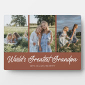 世界一のおじいちゃん錆3写真プラーク フォトプラーク (正面)