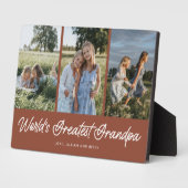 世界一のおじいちゃん錆3写真プラーク フォトプラーク (側面)