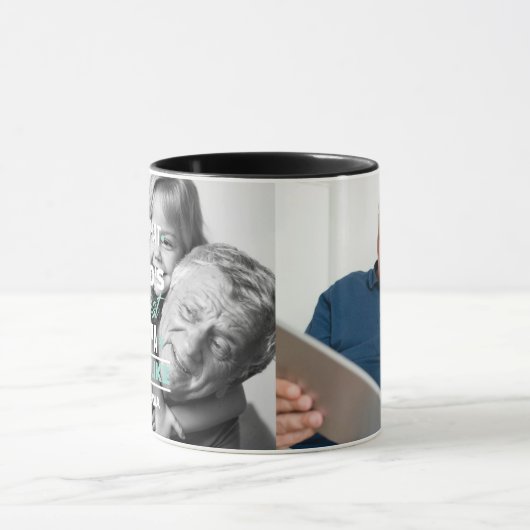 世界一のおじいちゃん | フォトコラージュマグ マグカップ (中央)