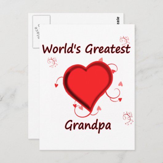 世界一のおじいちゃん ポストカード (正面/裏面)