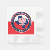 世界一のおじいちゃん 縁ありカクテルナプキン (正面)