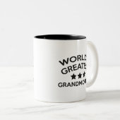 世界一のおばあちゃんコーヒーマグ ツートーンマグカップ (正面右)
