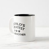 世界一のおばあちゃんコーヒーマグ ツートーンマグカップ (正面左)