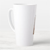 世界一のおばあちゃん写真自分で作る カフェラテマグ (左アングル)