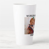 世界一のおばあちゃん写真自分で作る カフェラテマグ (正面)