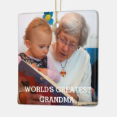 世界一のおばあちゃん写真自分で作る セラミックオーナメント (左)