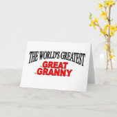 世界一のおばあちゃん素晴らし カード (黄色い花)