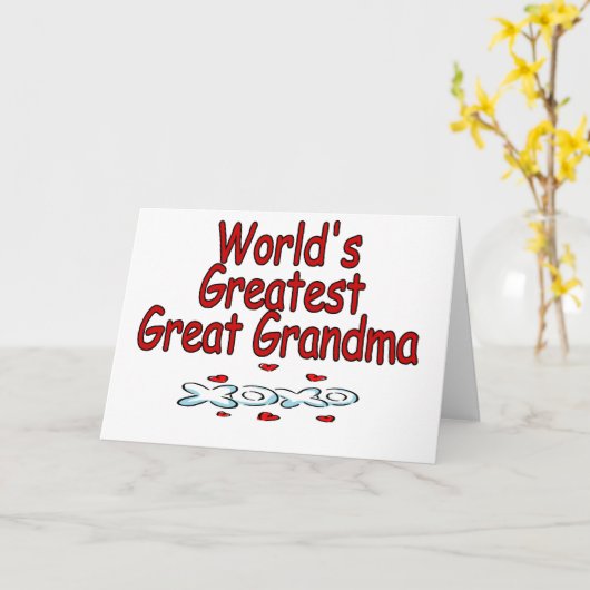 世界一のおばあちゃん素晴らし カード (黄色い花)