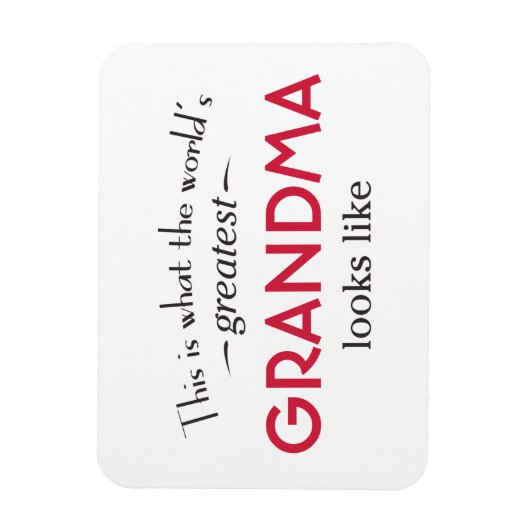 世界一のおばあちゃん マグネット (縦)
