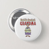 世界一のおばあちゃん 缶バッジ (正面&裏面)