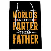 世界一のお父さんの言葉芸術 ミディアムペーパーバッグ (正面)