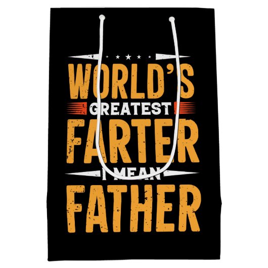 世界一のお父さんの言葉芸術 ミディアムペーパーバッグ (裏面)