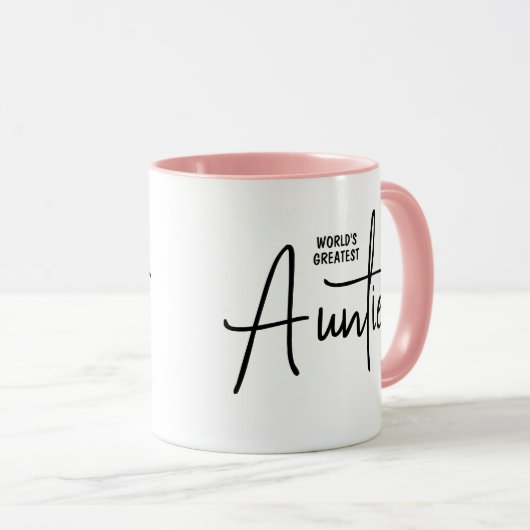 世界一のアウンティコーヒーマグの叔母への贈り物 マグカップ (正面右)