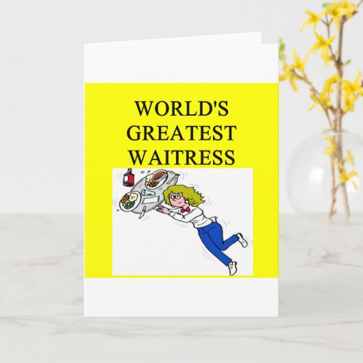 世界一のウエートレス カード (黄色い花)
