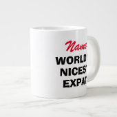 世界一のエキスパット面白い特大サイズ ジャンボコーヒーマグカップ (正面右)