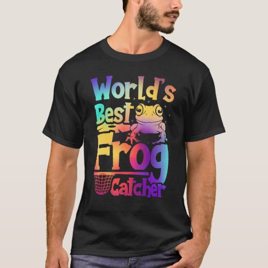 世界一のカエル捕りハンター キッズ 女の子 男の子 1 Tシャツ (正面)