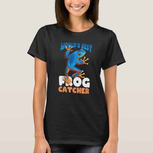 世界一のカエル捕り少年少女 Tシャツ (正面)
