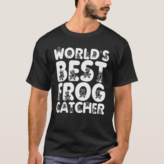 世界一のカエル捕獲王 Tシャツ (正面)