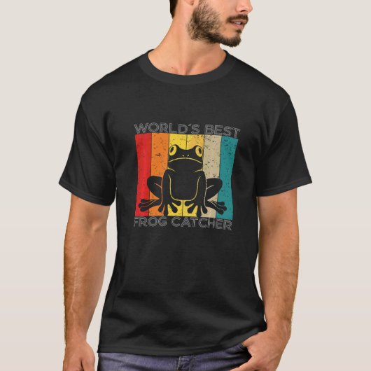 世界一のカエル捕獲 フロッグキャッチング Tシャツ (正面)