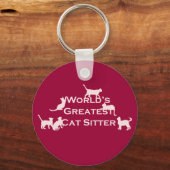 世界一のキャットシッター キーホルダー (正面)