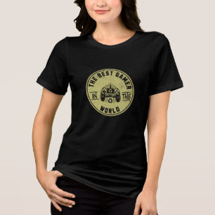 「世界一のゲーマー」ヴィンテージ風デザインTシャツ トライブレンドTシャツ