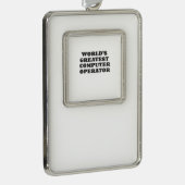 世界一のコンピューター操作者 シルバープレートフレームオーナメント (右)