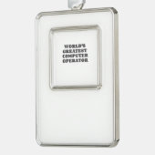 世界一のコンピューター操作者 シルバープレートフレームオーナメント (左)