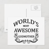 世界一のゴッドマザー素晴らし ポストカード (正面/裏面)