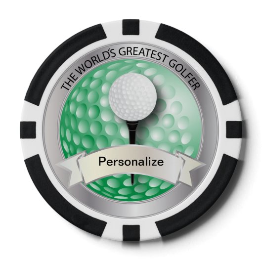 世界一のゴルファー | DIY名 ポーカーチップ (正面)